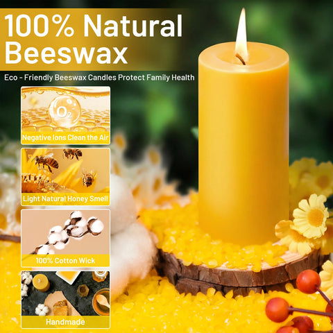 Sunwinx beeswax candle used as wedding decor centerpiece
