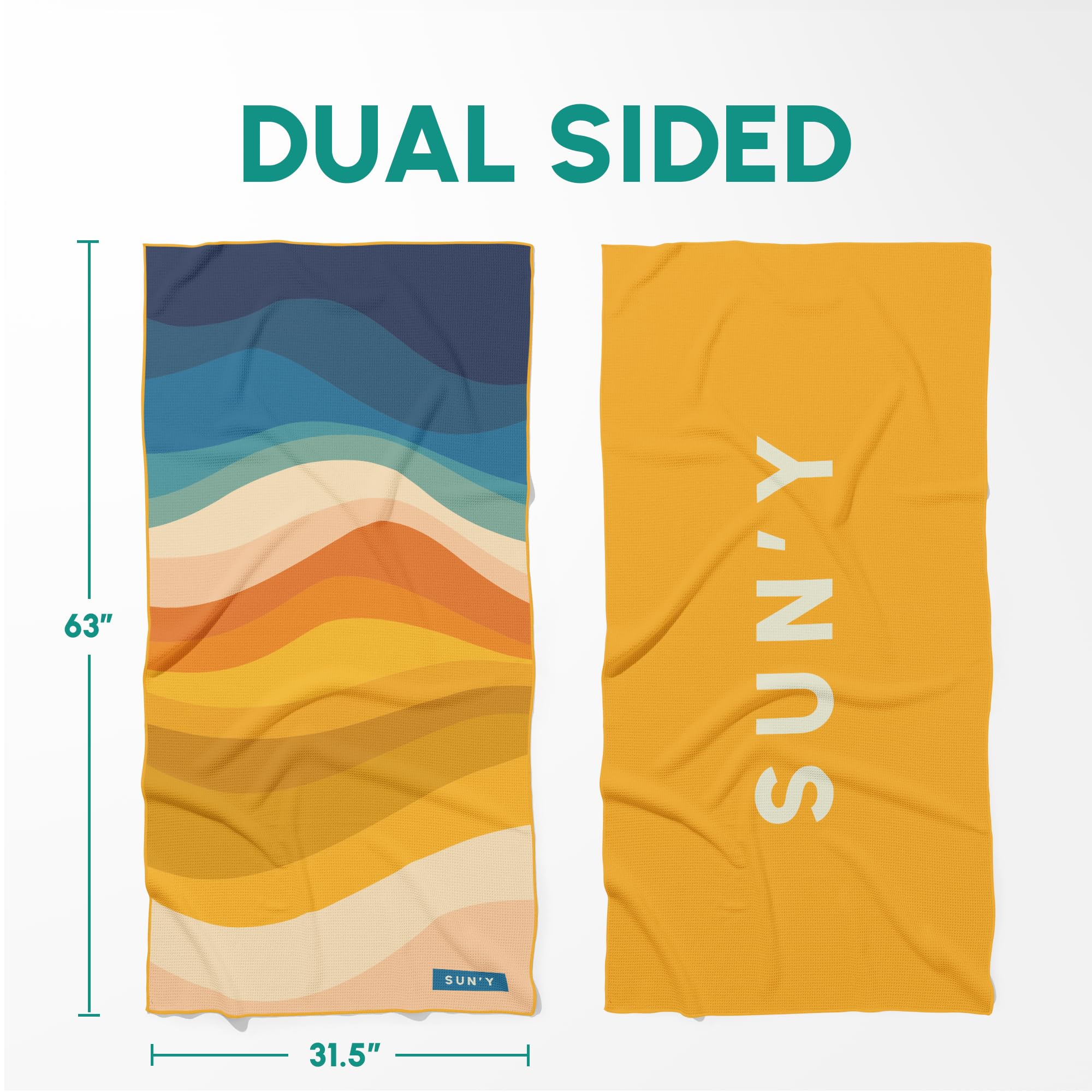 SUN'Y easy-care machine-washable towel is ready after a quick spin.