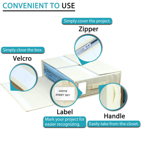 SUOCO box with window and label helps quick access and clear inventory.
