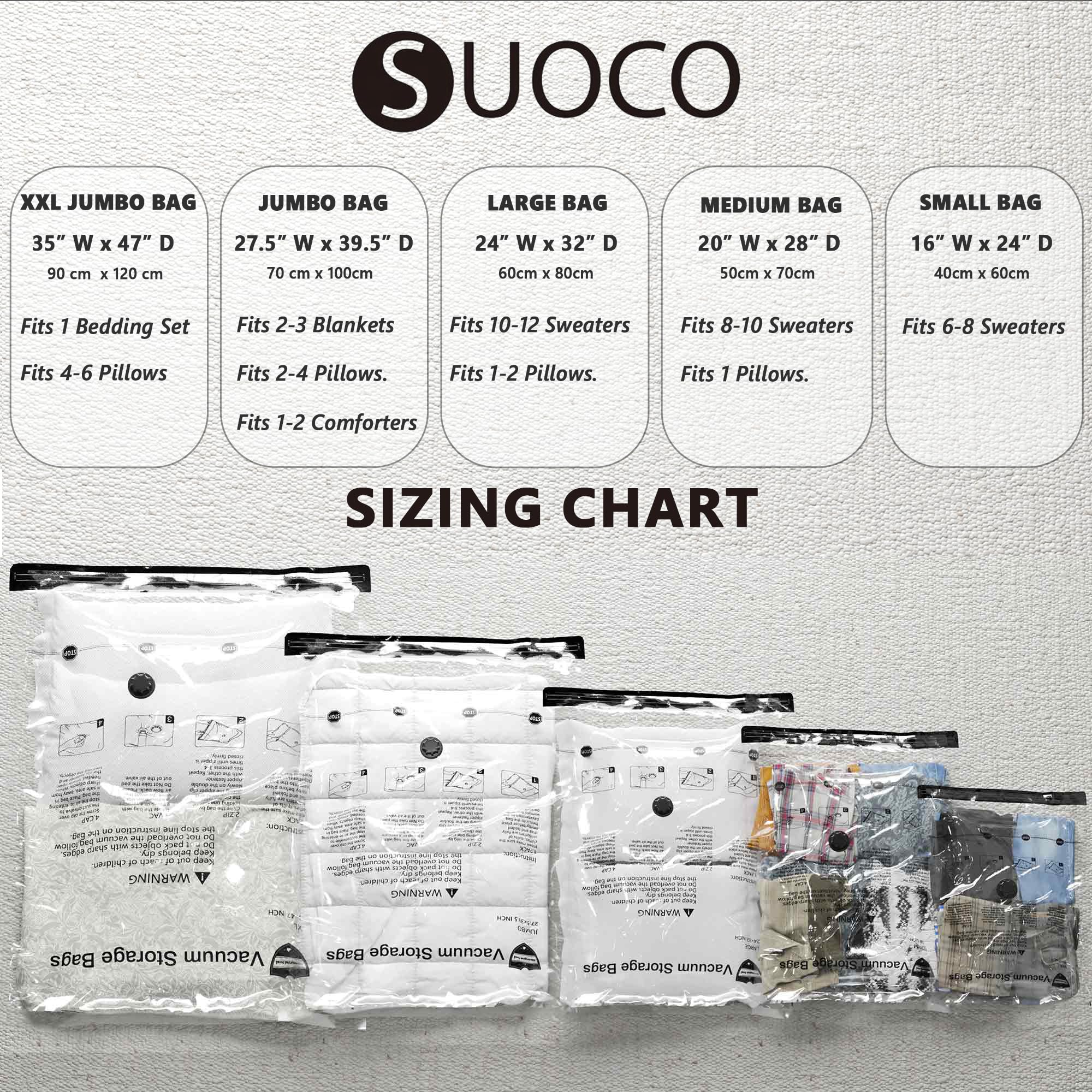 SUOCO double-zip seal bag demonstrates airtight compression during use.