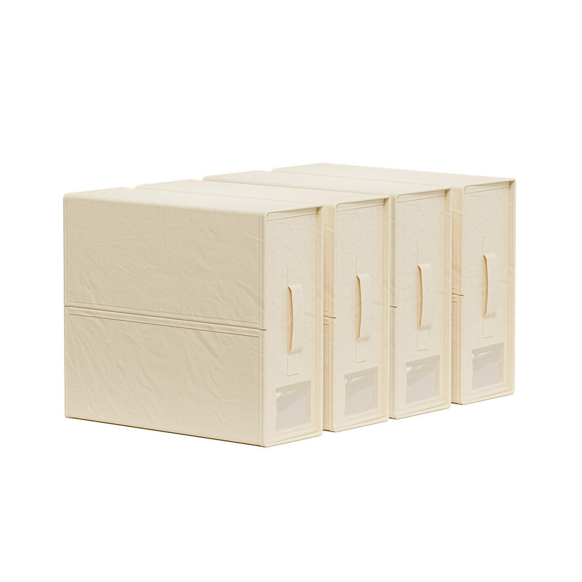 SUOCO SheetCube 4-pack organizers keeping sheets neatly stacked and easy to locate.