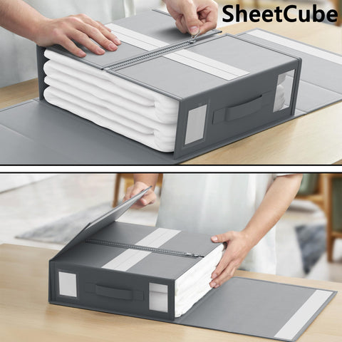SUOCO SheetCube handles allow easy pull-out from shelves.