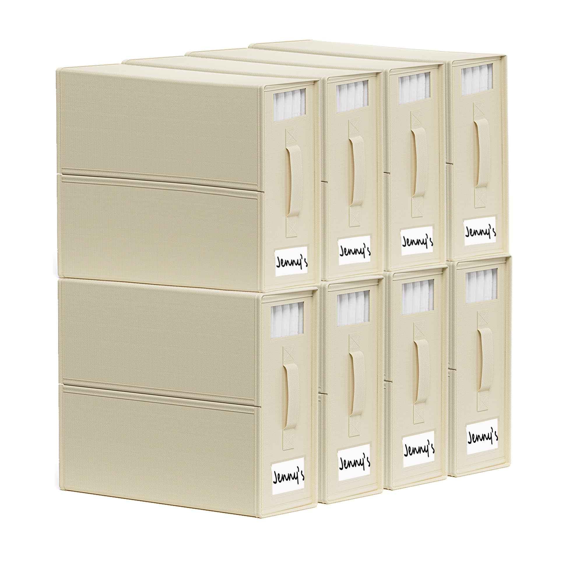 SUOCO SheetCube box with window for quick access to organized linens