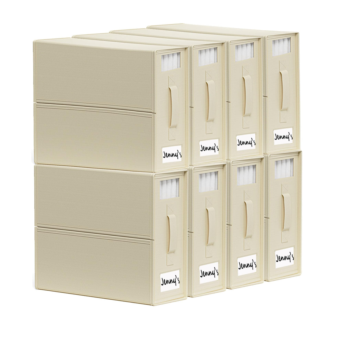 SUOCO SheetCube box with window for quick access to organized linens