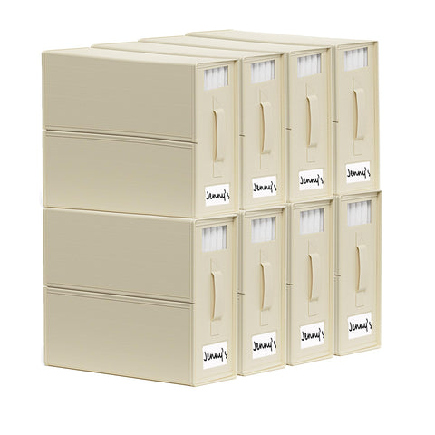 SUOCO SheetCube box with window for quick access to organized linens