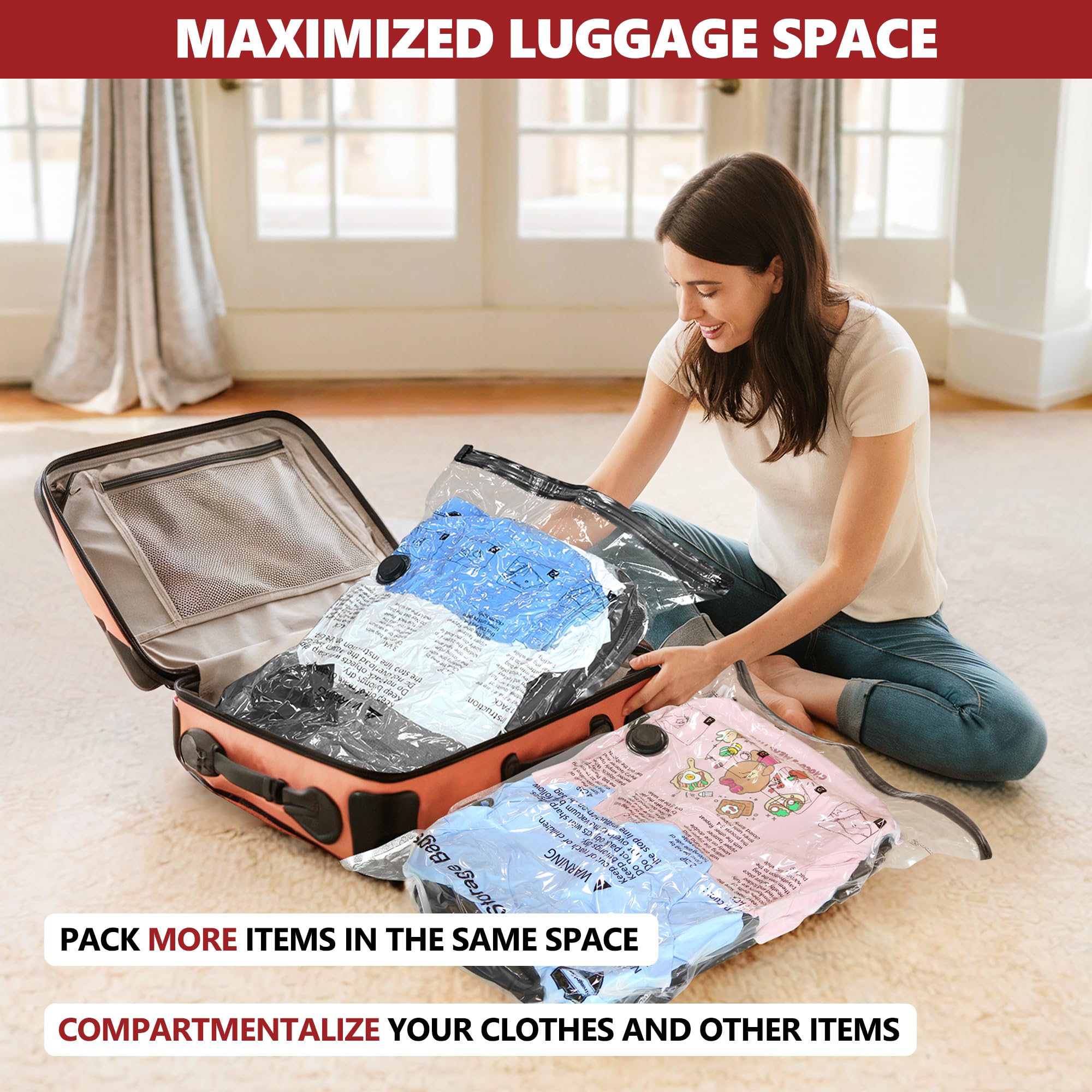 SUOCO size set includes 5L/5M/5S for luggage versatility.