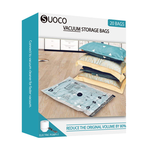 SUOCO vacuum seal bags for travel maximize space and protect clothes.