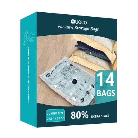 SUOCO vacuum storage bag showing empty bag ready for bulky clothes