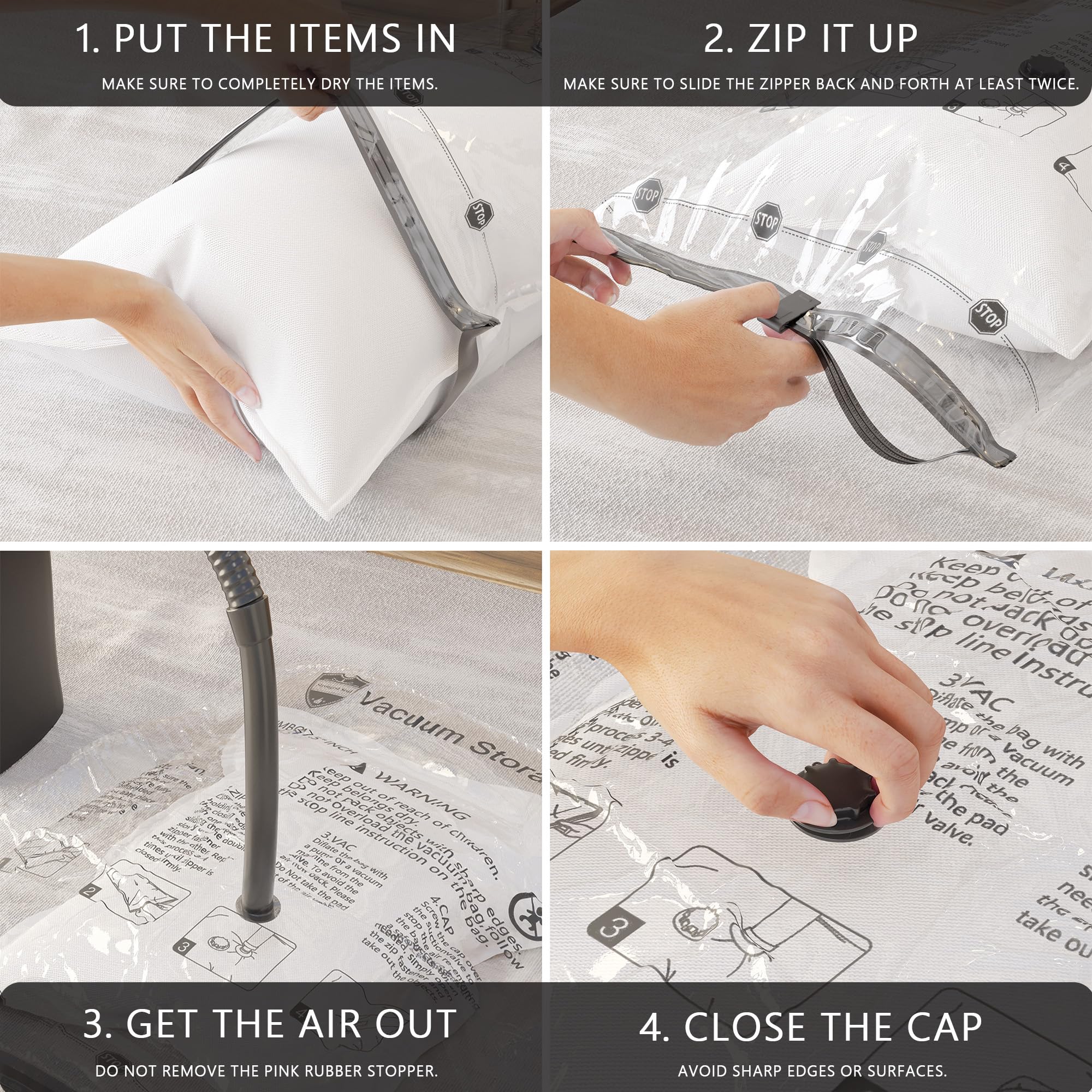 SUOCO bag uses rip-resistant PA+PE protecting clothes from dust.
