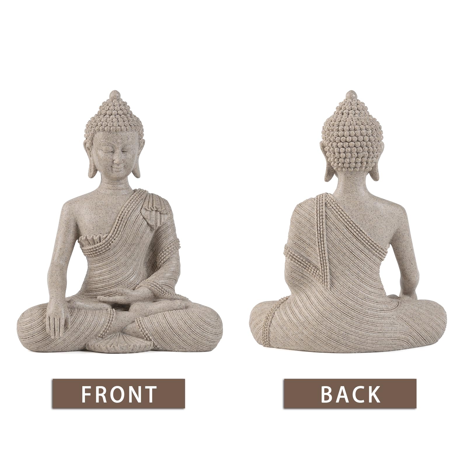 Suoedd Buddha statue promotes calm meditation and mindful ambiance.