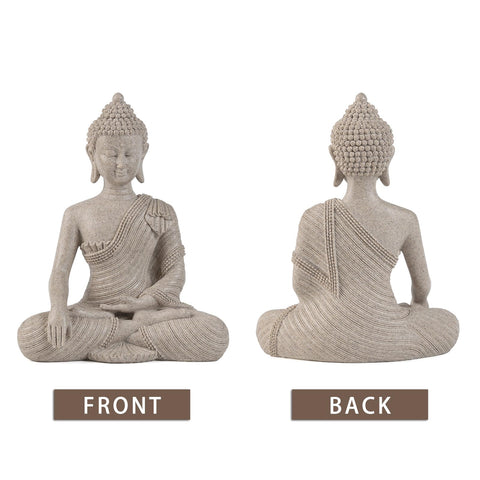 Suoedd Buddha statue promotes calm meditation and mindful ambiance.