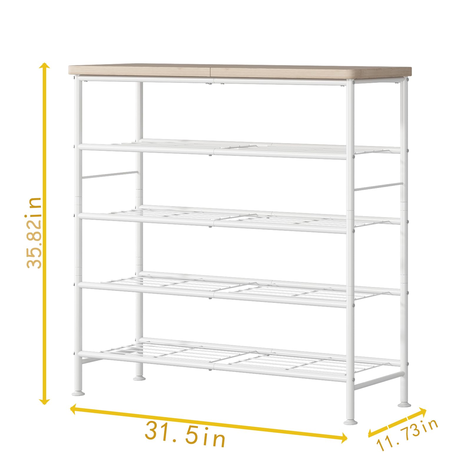 Closet organization with SUOERNUO 5-tier shelf system