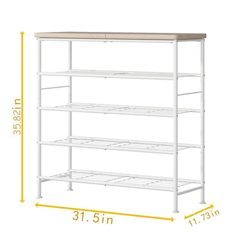 Closet organization with SUOERNUO 5-tier shelf system