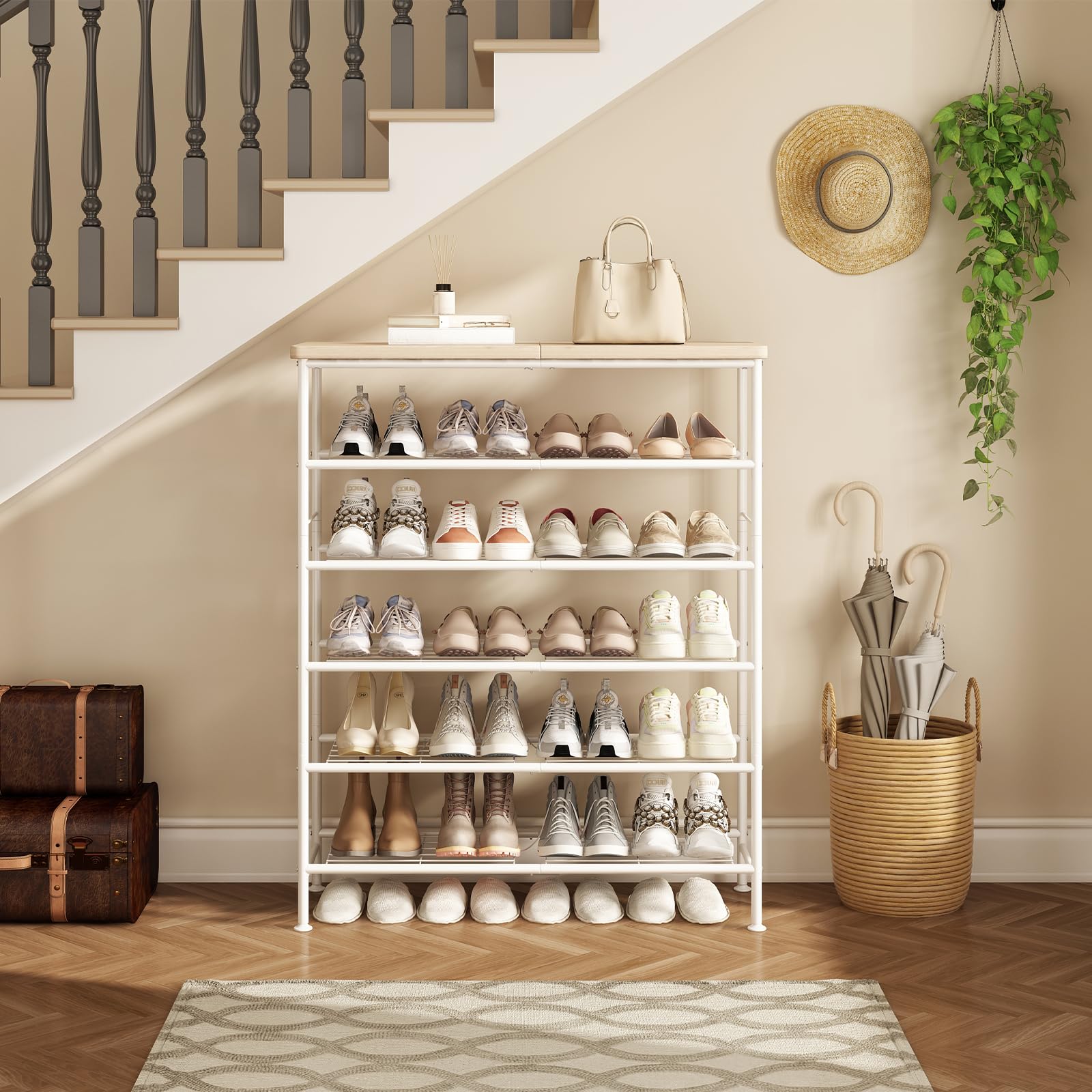 SUOERNUO top panel wood texture adds decorative workspace for small items.