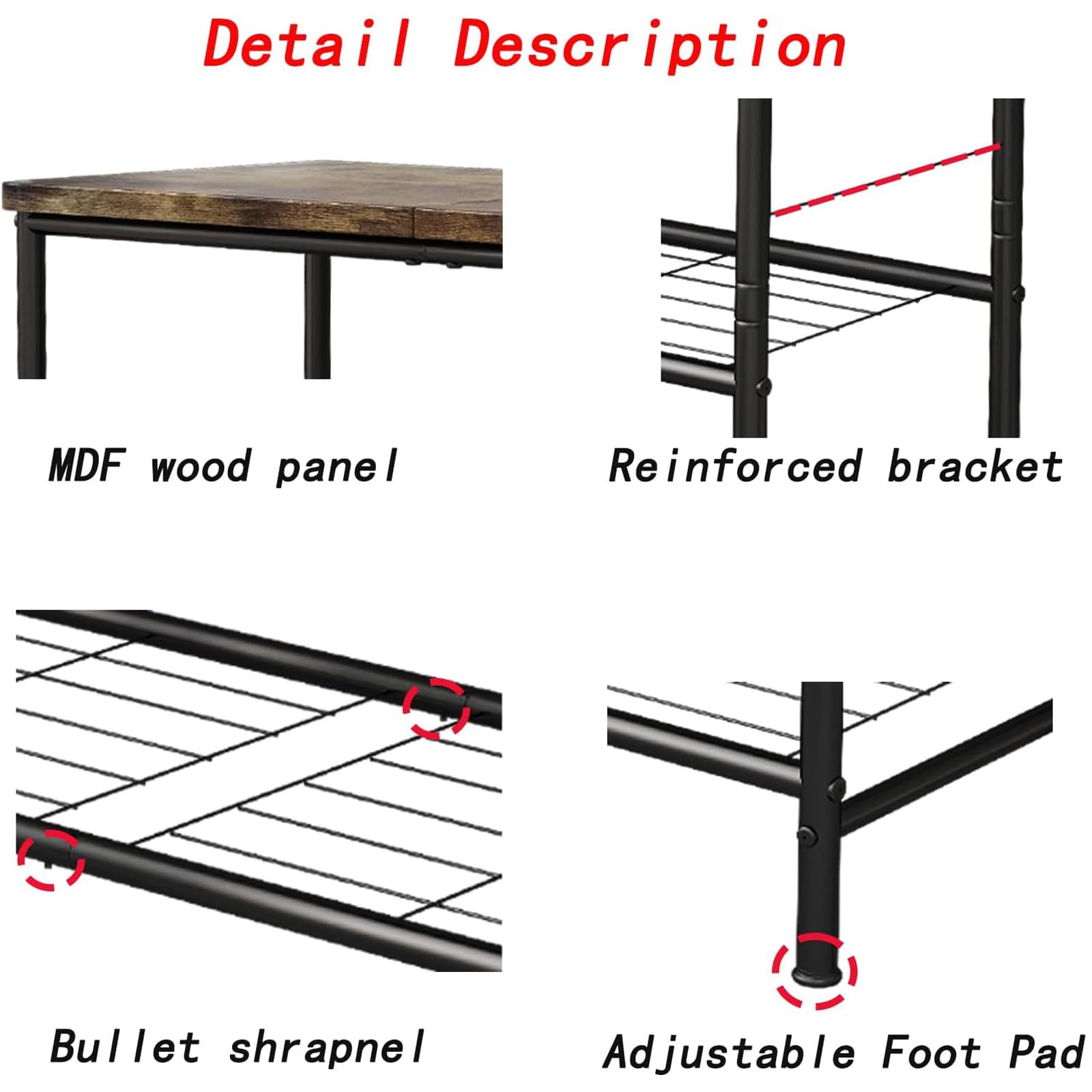 SUOERNUO 5-tier rack with illustrated assembly