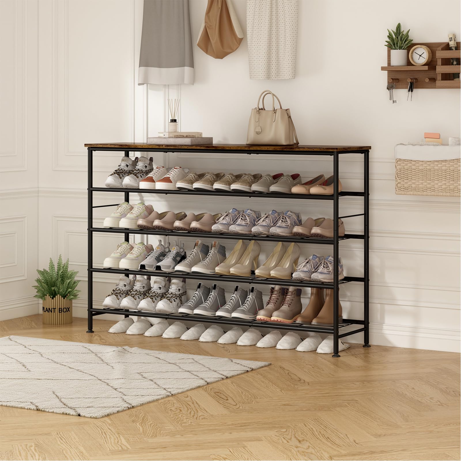 SUOERNUO shoe rack in entryway keeps shoes organized