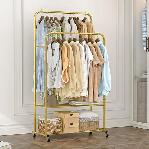 SUOERNUO heavy-duty metal frame supports bulky garments in daily use