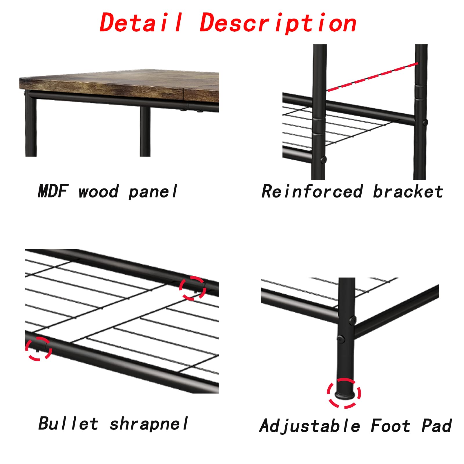 SUOERNUO metal frame assembly illustrates durable construction.