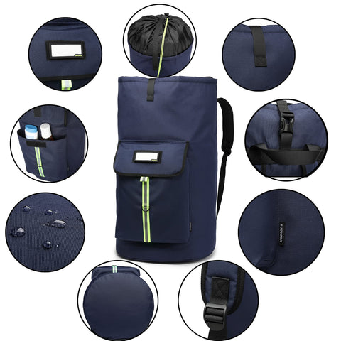 SUOVOCK laundry bag backpack with padded shoulder straps, comfortable all-day hauling.