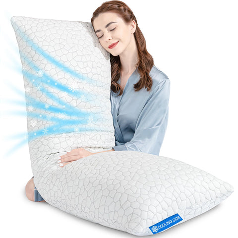 Supa Modern cooling bed pillow full view shows versatile support for all sleep positions