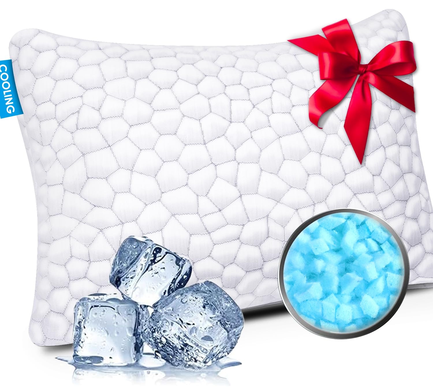 Supa Modern Cooling Pillow cover closeup highlighting breathable fabric for cooling comfort.