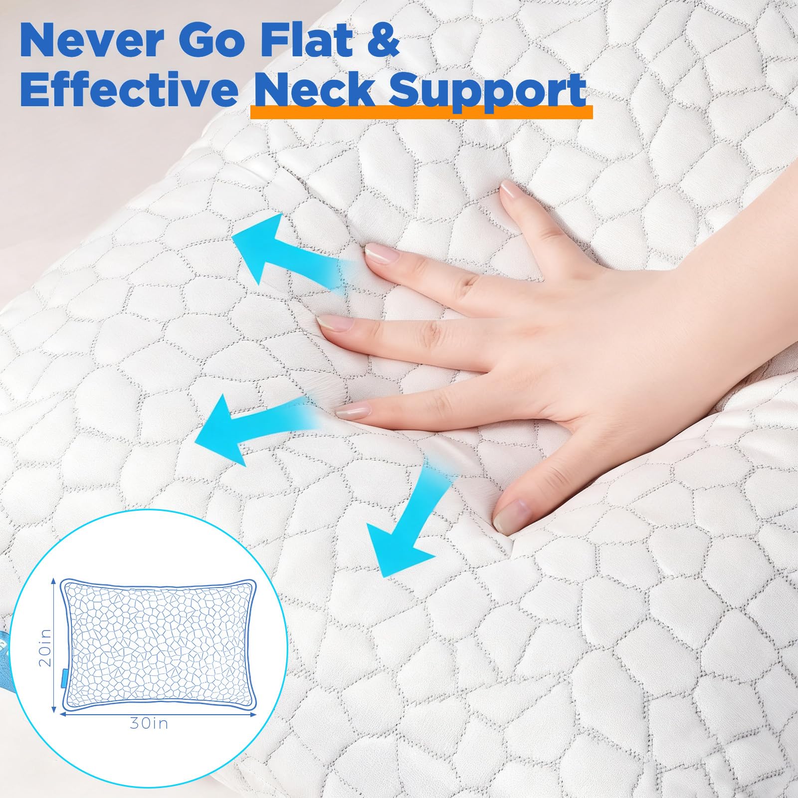 Supa Modern Cooling Pillow heat-dissipating cover and gel foam in action.