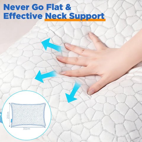 Supa Modern Cooling Pillow heat-dissipating cover and gel foam in action.