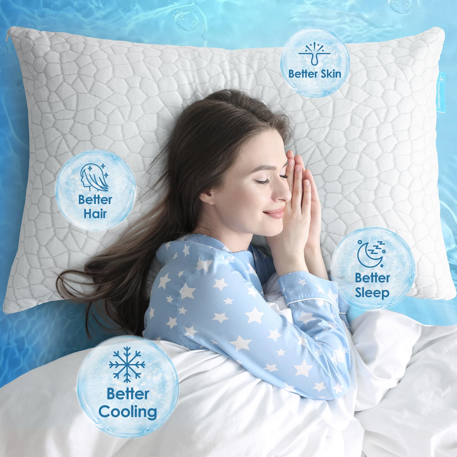 SUPA MODERN pillow features inner and outer covers with convenient zippers.
