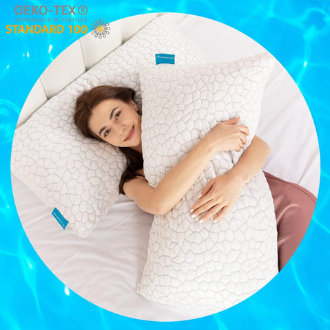 Queen size SUPA MODERN pillows in a two-pack setup