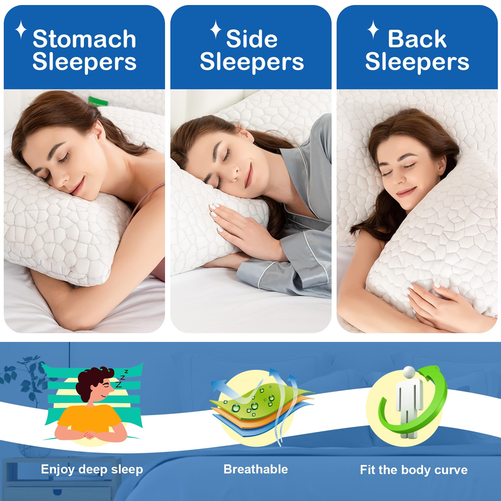 SUPA MODERN pillow expands after unboxing to restore full loft.