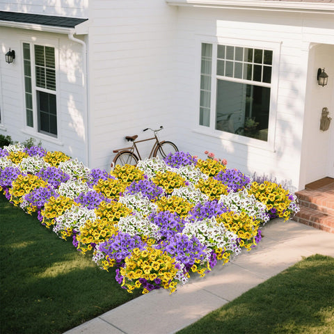 SupBri realistic flower stems bend to fit planters and borders