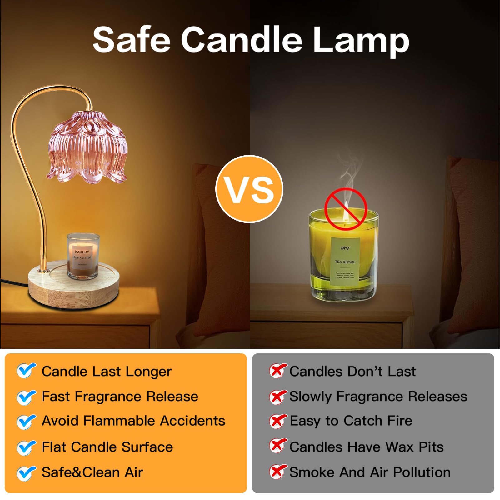 SupBri four-bulb candle warmer lamp provides even wax melting
