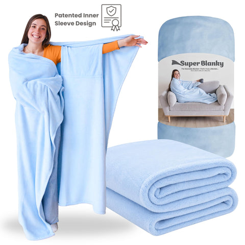 Super Blanky ready-to-gift packaging enhances birthday or Mothers Day presents.