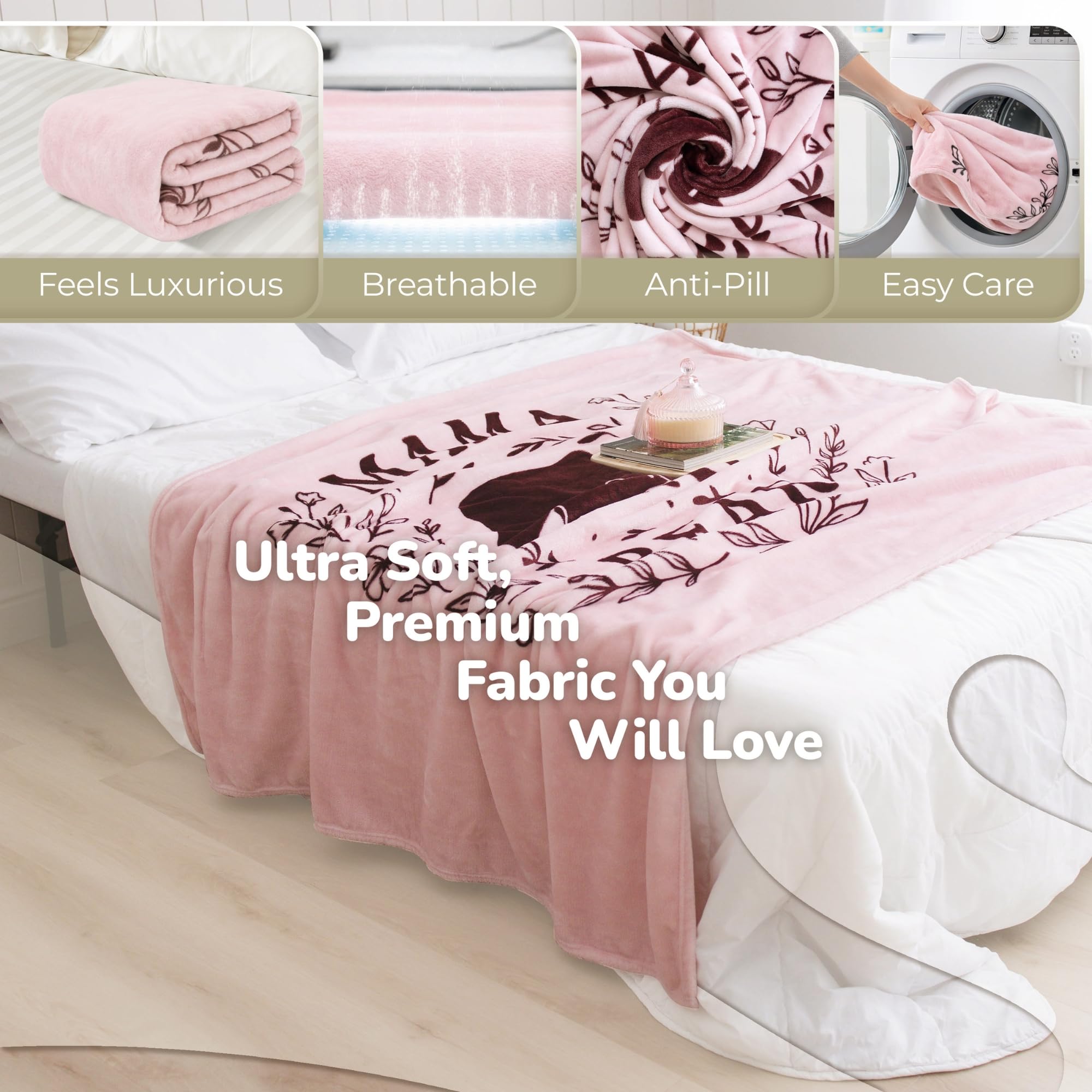 Gift-ready Super Blanky Mama Bear wearable blanket for she on special occasions.