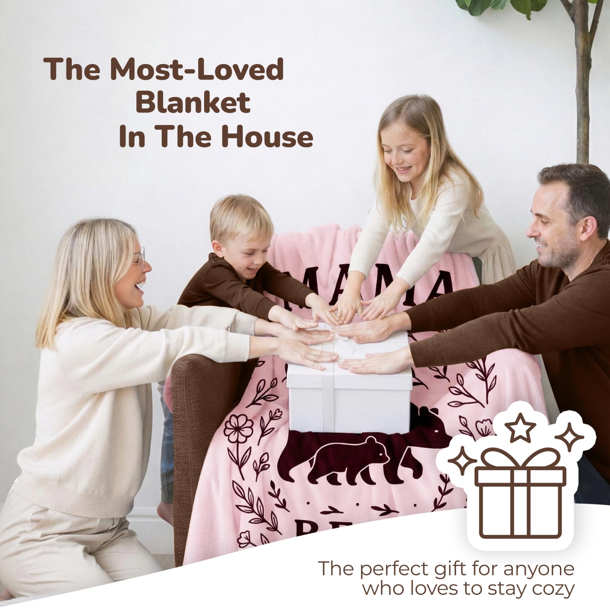 Easy care and durable Super Blanky Mama Bear wearable blanket for frequent use.