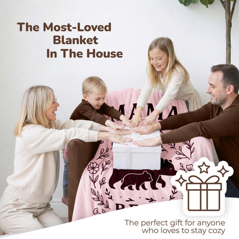 Easy care and durable Super Blanky Mama Bear wearable blanket for frequent use.