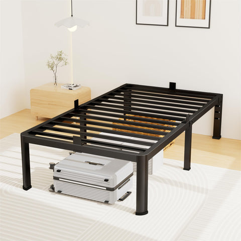 Superay 14-inch twin bed frame with round corner legs for safer nights