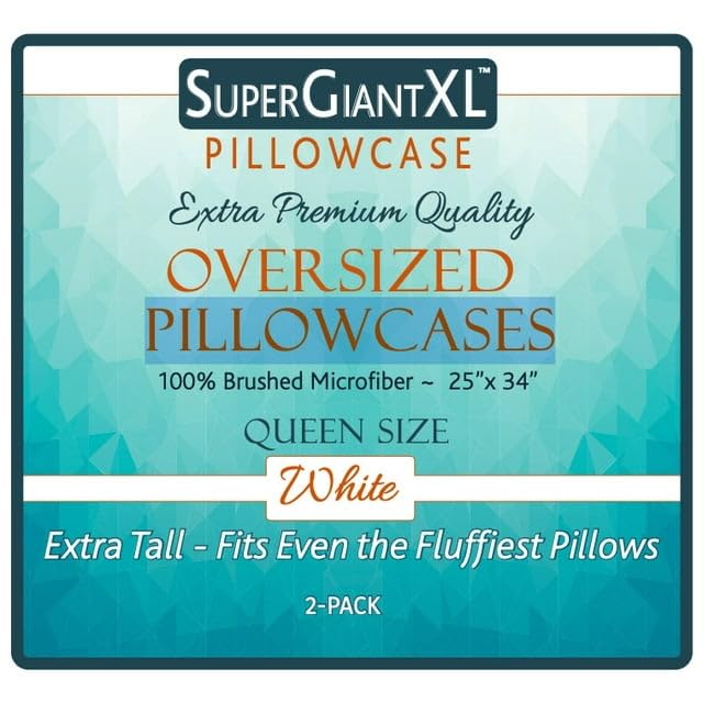 SuperGiantXL wrinkle-free microfiber pillowcase texture for easy care