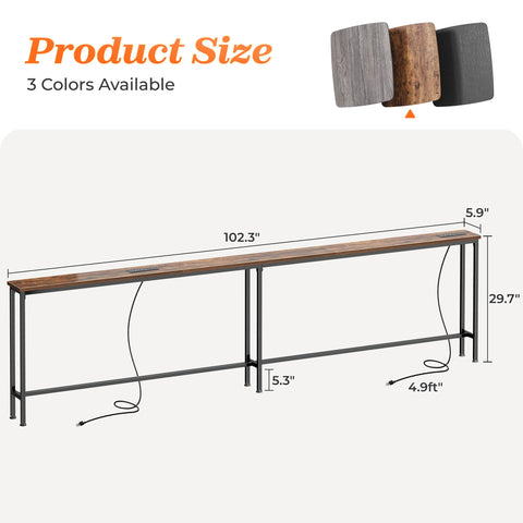 SUPERJARE console table with adjustable feet stays level on uneven floors