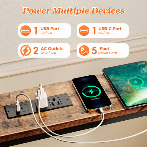 The SUPERJARE slim 5.9 inch width fits neatly between couch and wall.