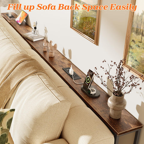 SUPERJARE sofa table with USB-C port for quick device charging