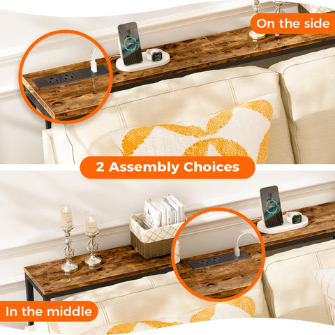Anti-tip device helps secure the table to the wall for added safety