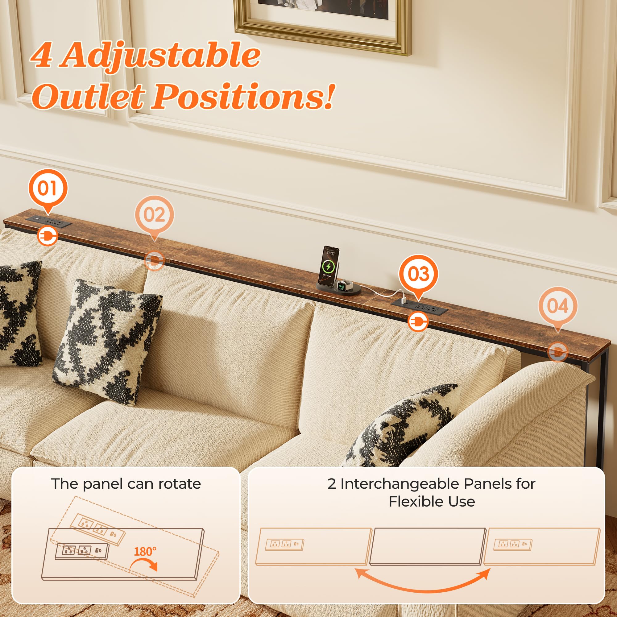 SUPERJARE anti-tip kit and adjustable feet for stable placement