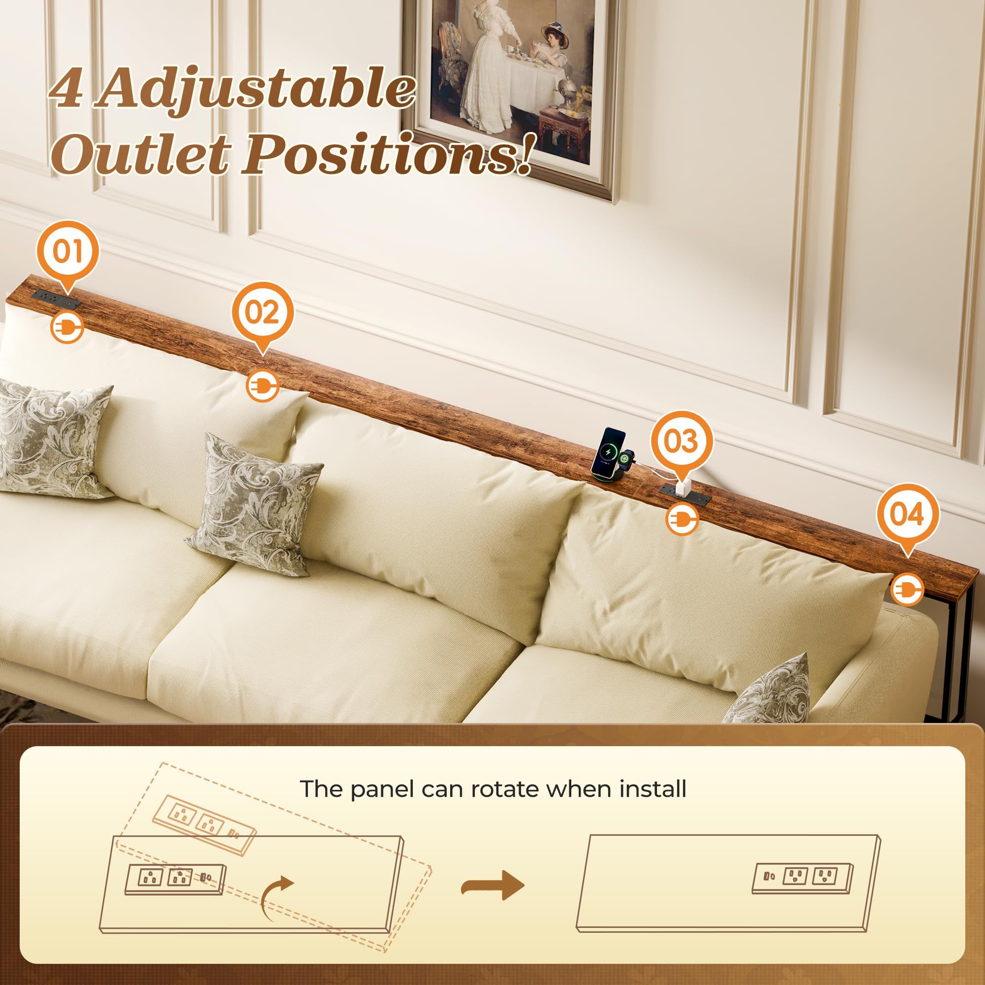SUPERJARE anti-tip kit enhances safety behind the sofa