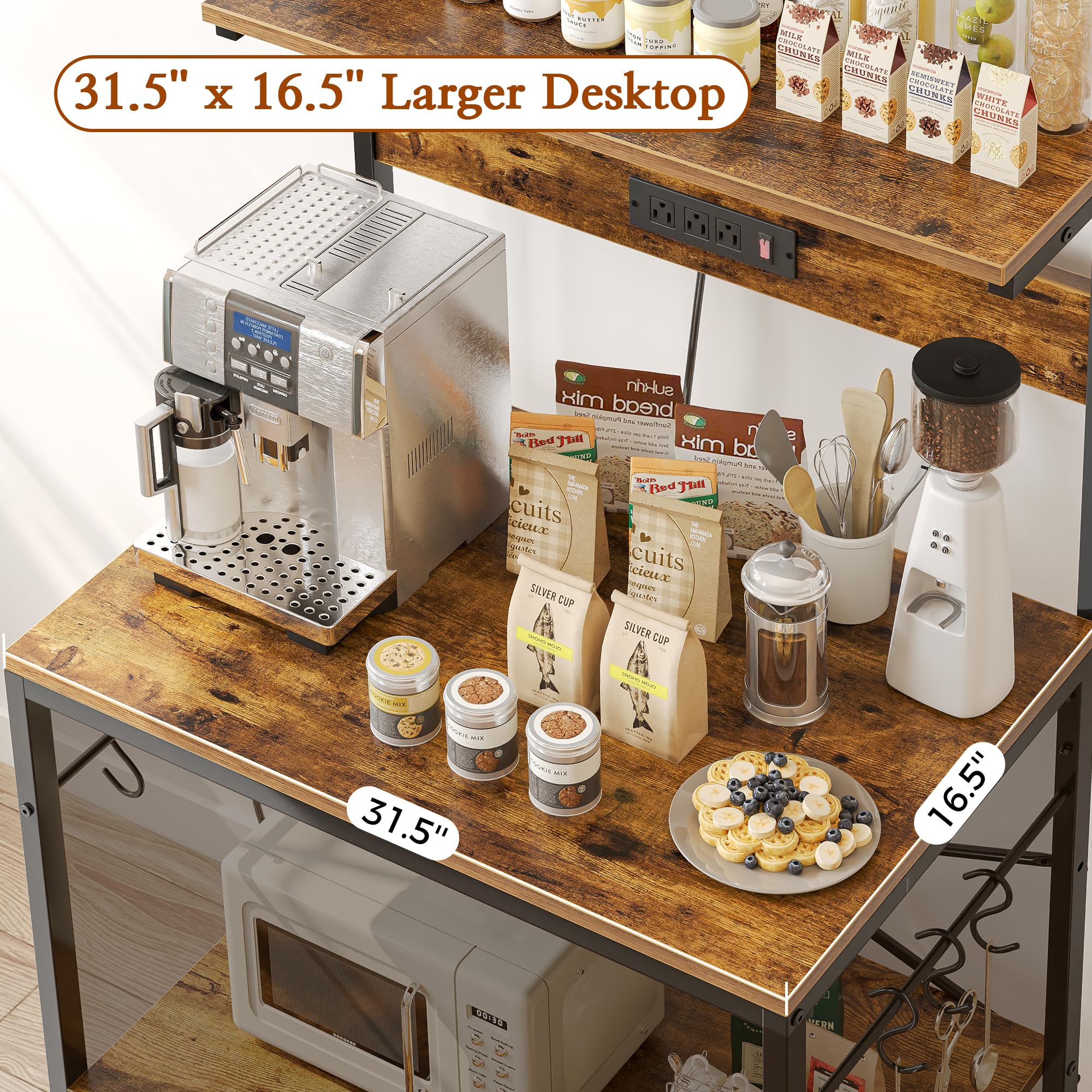 SUPERJARE Bakers Rack Anti-Tip Device providing added safety for heavy appliances.