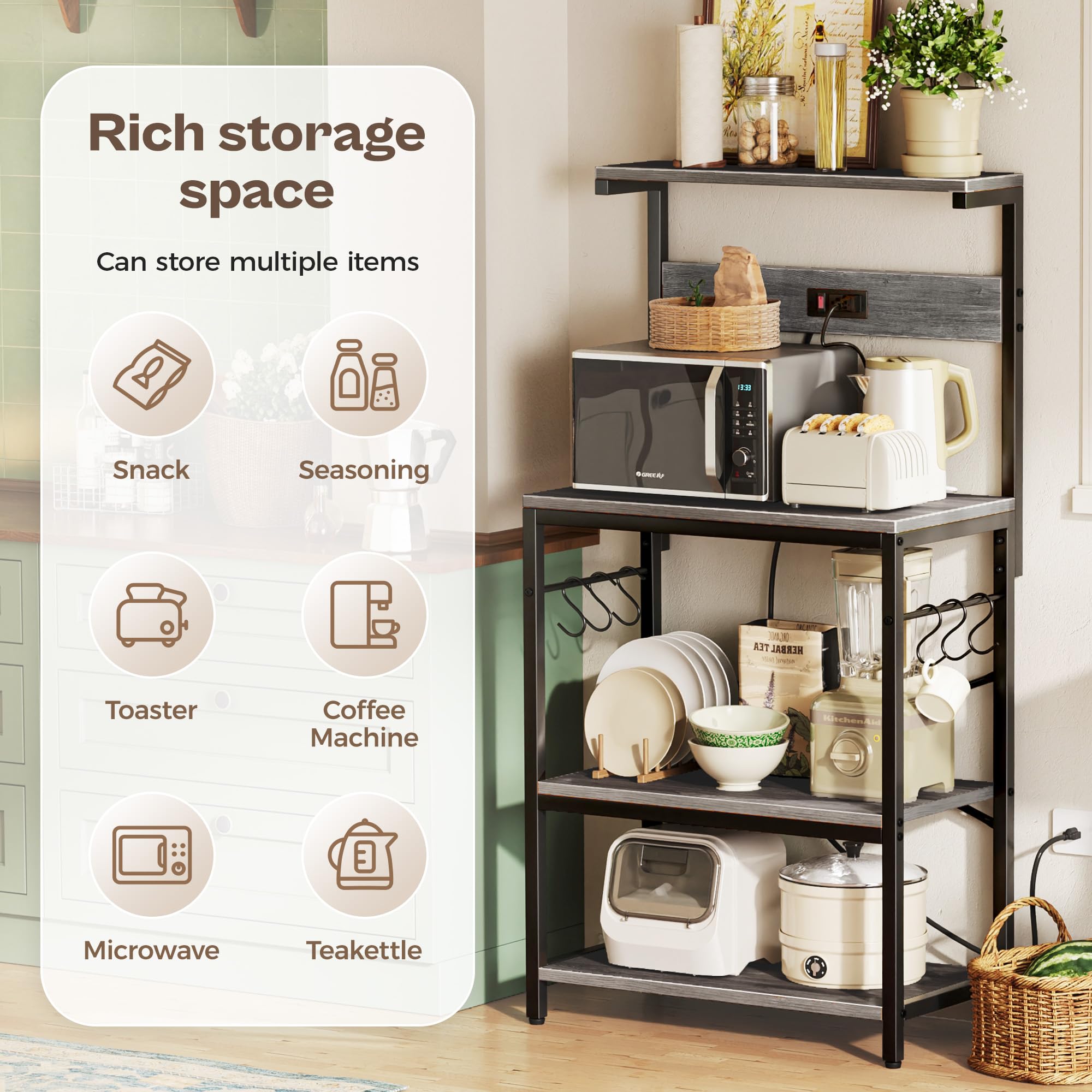 SUPERJARE durable steel frame paired with P2 particleboard for daily kitchen use.