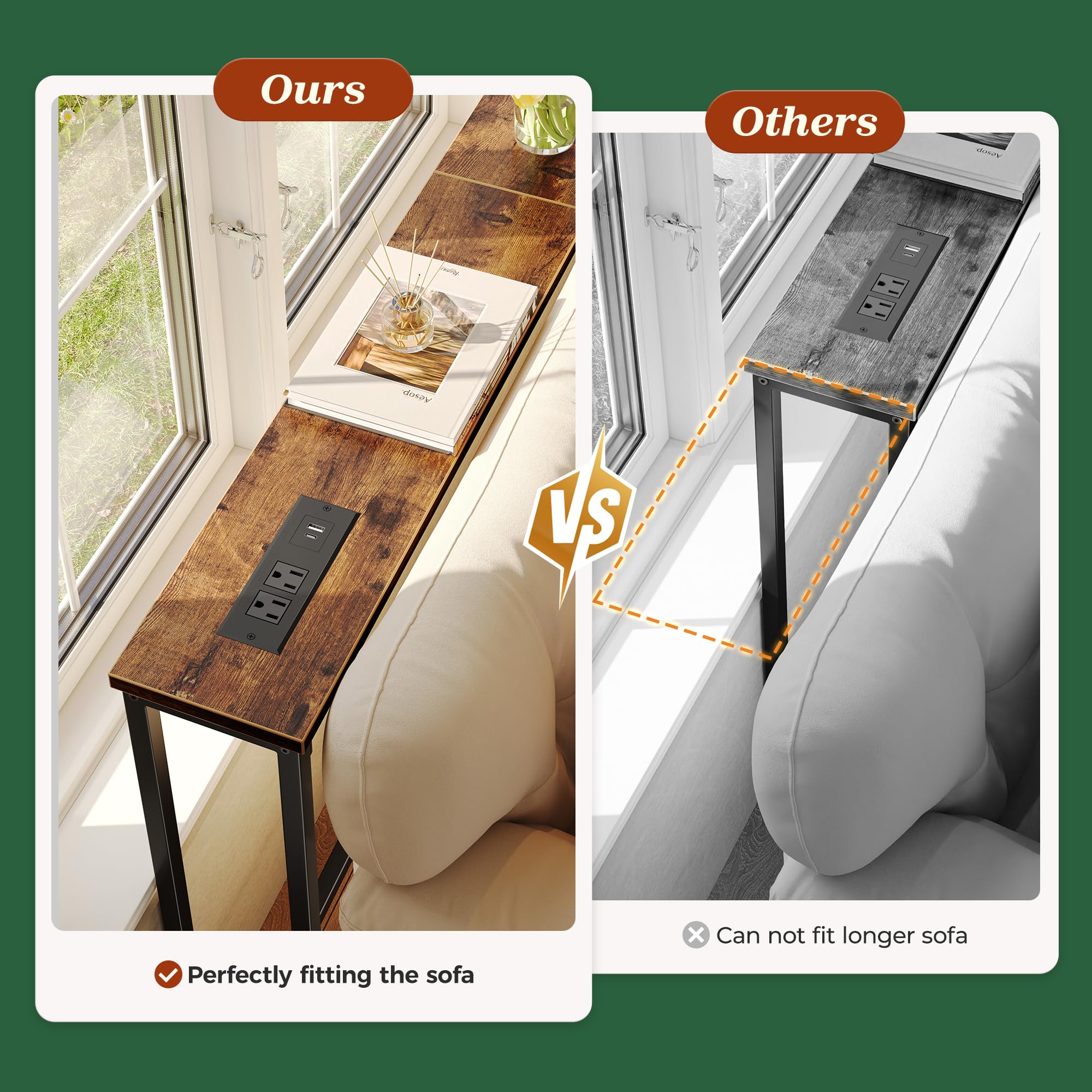 Sturdy engineered wood with a metal frame supports daily use.