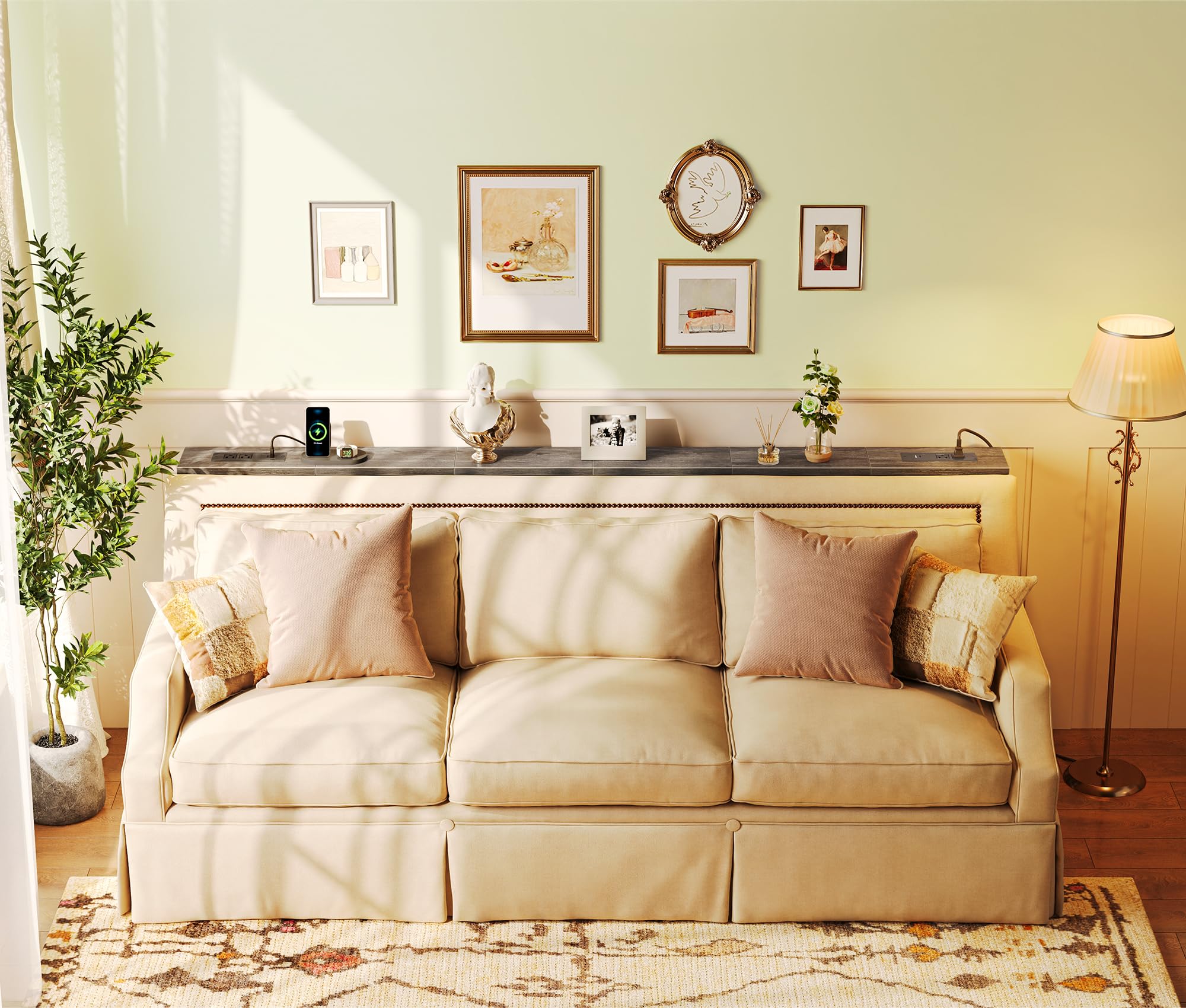 SUPERJARE durable-engineered-wood-and-metal-frame provides sturdy support for daily use.