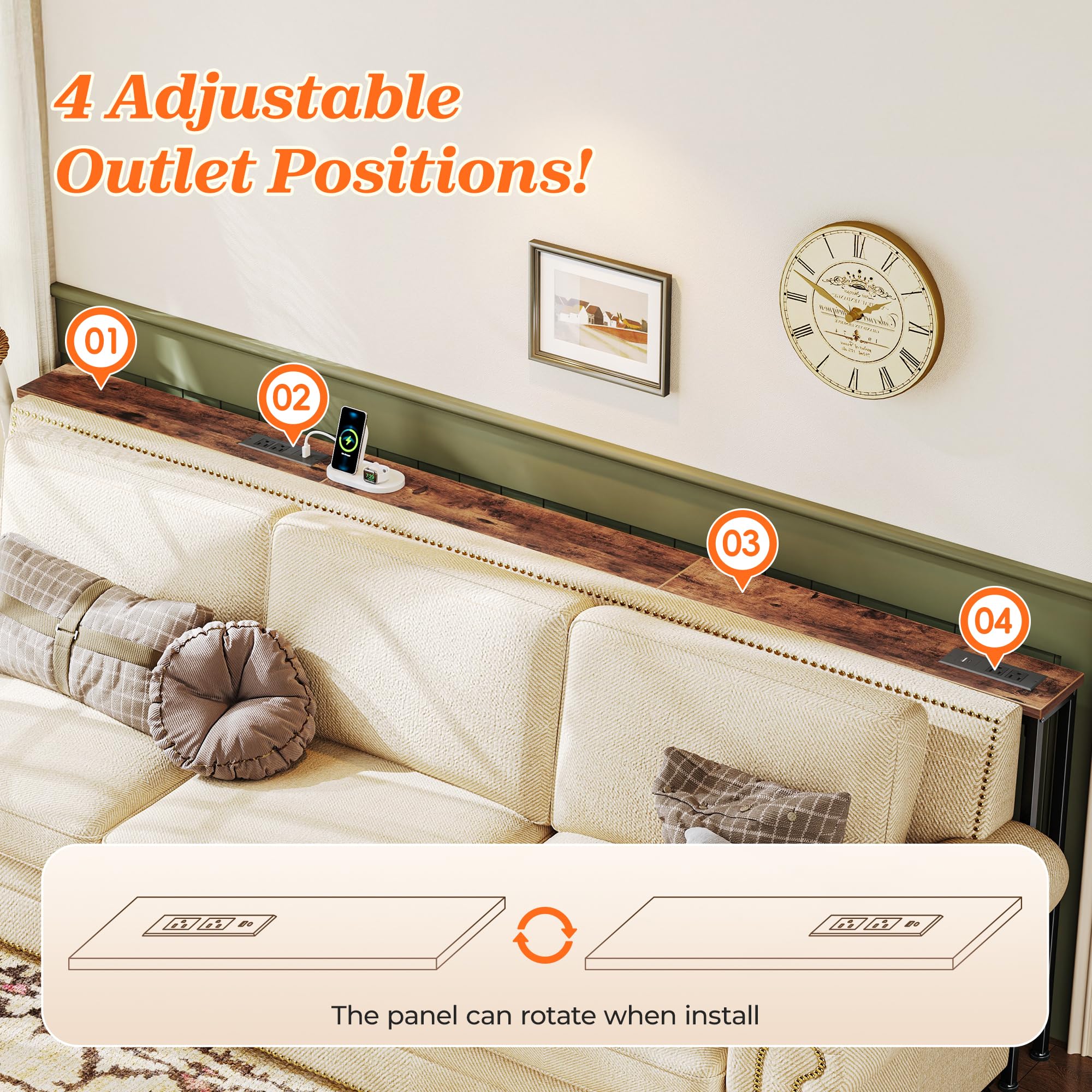 SUPERJARE engineered wood and metal frame supports daily use reliably.