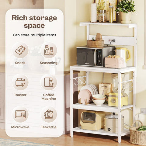SUPERJARE microwave-area layout keeps counters clear around appliances